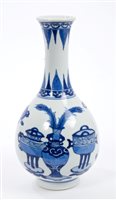 Lot 34 - Late 17th century Chinese Kangxi blue and...