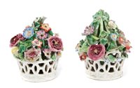 Lot 51 - Pair 18th century, possibly Bow porcelain...