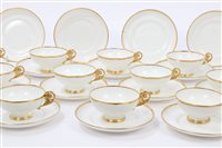 Lot 68 - Mid-19th century Sèvres teaware with gilt...