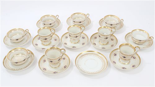 Lot 69 - Early 19th century French Empire porcelain tea...