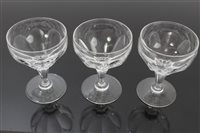 Lot 70 - Nine Victorian champagne coupe glasses with...