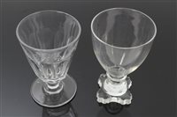 Lot 120 - George IV glass rummer with slice-cut bowl and...