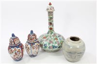 Lot 130 - Early 20th century Chinese polychrome bottle...
