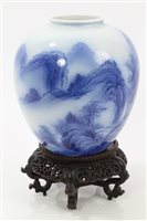 Lot 139 - 19th century Japanese blue and white vase of...