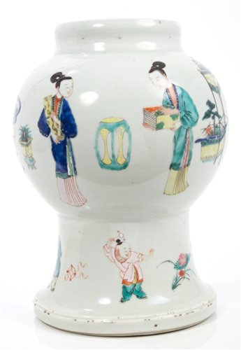 Lot 140 - 19th century Chinese famille verte vase of...