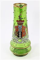 Lot 150 - Late 19th century Bohemian green glass...