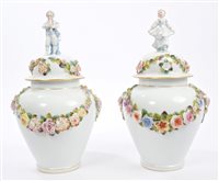 Lot 154 - Pair late 19th century German porcelain...