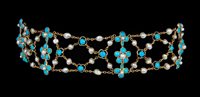 Lot 487 - Unusual Edwardian turquoise and freshwater...