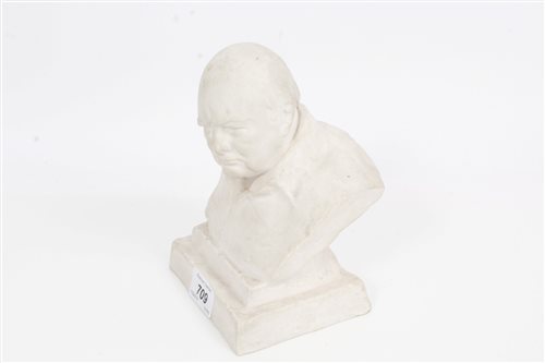 Lot 709 - After Oscar Nemon: Spode Parian ware bust of...