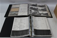 Lot 2431 - Railway postcards in album - including real...