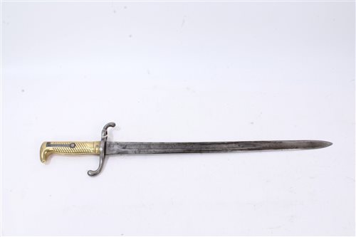 Lot 857 - Imperial German 1871 pattern Mauser bayonet by...