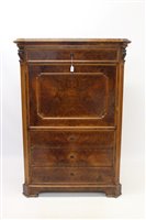 Lot 1609 - Good 19th century Continental burr walnut...