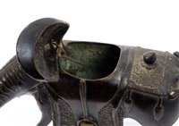 Lot 761 - 19th century Chinese bronze censer in the form...