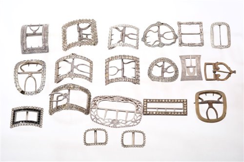 Lot 612 - Collection of antique shoe buckles to