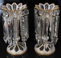 Lot 90 - Pair mid-19th century Bohemian gilt and white...