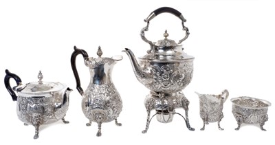 Lot 307 - Fine quality late Victorian Irish five piece...