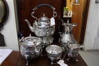 Lot 423 - Fine quality late Victorian Irish five piece tea set