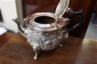 Lot 423 - Fine quality late Victorian Irish five piece tea set