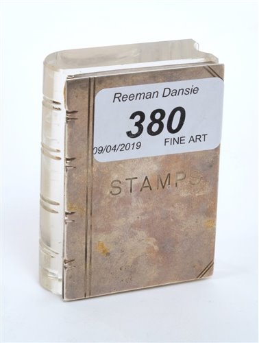 Lot 380 - George V cut glass stamp box in the form of a...