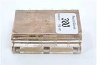 Lot 380 - George V cut glass stamp box in the form of a...