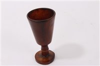Lot 832 - 18th century miniature turned horn cup, 8cm high