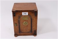 Lot 770 - Rare Victorian oak and ebony mounted table...