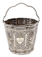 Lot 356 - Late 19th / early 20th century silver pot of...