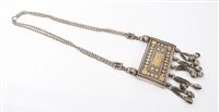 Lot 758 - Antique Islamic silver and gilt heightened...
