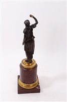 Lot 778 - 19th Century French Empire bronze figure in...