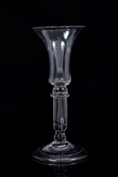 Lot 61 - Georgian drinking glass with trumpet bowl,...