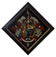 Lot 811 - Good mid-18th century oil on canvas hatchment...