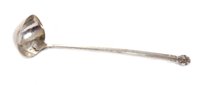 Lot 337 - 1920s Omar Ramsden silver sauce ladle with...