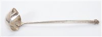 Lot 337 - 1920s Omar Ramsden silver sauce ladle with...