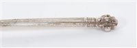 Lot 337 - 1920s Omar Ramsden silver sauce ladle with...