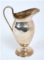 Lot 203 - Late Victorian silver cream jug of circular...