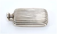 Lot 303 - Victorian silver novelty scent flask of ribbed...