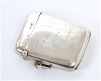 Lot 308 - Unusual Edwardian silver vesta case of...