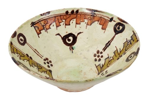 Lot 95 - 13th century Islamic Nishapur pottery bowl -...