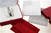 Lot 636 - Ladies' Cartier Santos Demoiselle steel...