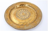 Lot 808 - 16th century Nuremberg brass alms dish with...