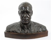 Lot 809 - Gvula Geiger (1897-1981), bronze portrait bust...