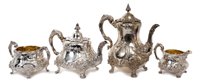 Lot 350 - Fine quality Victorian silver four piece tea...