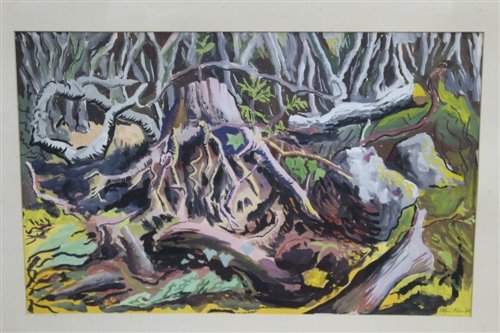 Lot 973 - *Colin Moss (1914-2005) gouache - Tree Roots,...