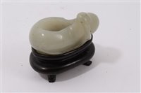 Lot 754 - Chinese carved jade scholar's brush washer...