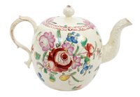 Lot 68 - 18th century Staffordshire creamware teapot...