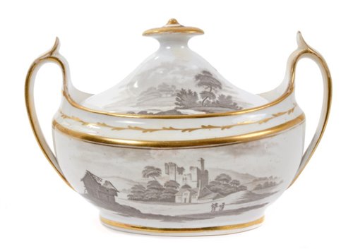 Lot 17 - Early 19th century Spode oval sucrier and...