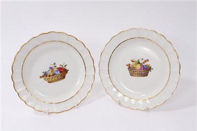 Lot 180 - Pair late 18th century Derby plates