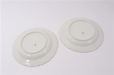 Lot 180 - Pair late 18th century Derby plates