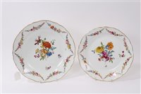 Lot 26 - 18th century Meissen charger, polychrome...