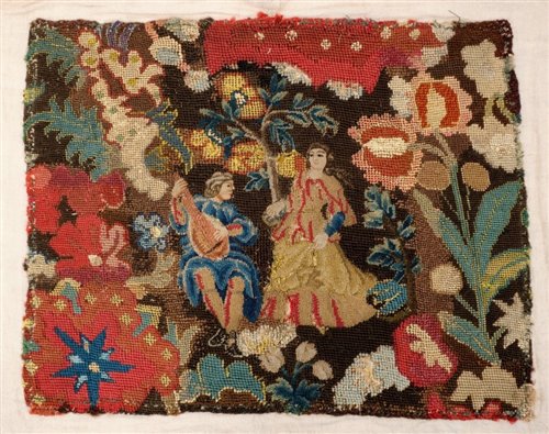 Lot 735 - Early 18th century embroidered tapestry...